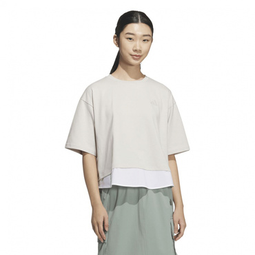 レイヤード ルーズフィット半袖コットンTシャツ