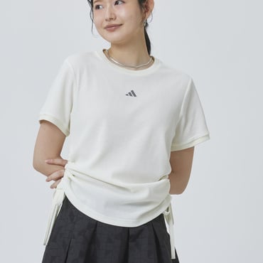 アルペン ワッフル サイドギャザー 半袖Tシャツ