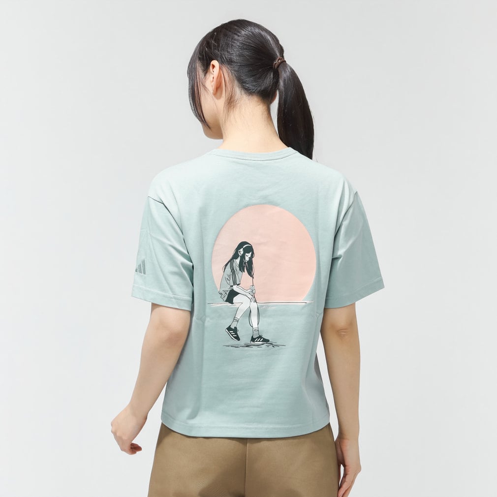 アディダス レディース 半袖 Tシャツ アニメ グラフィック サマーT