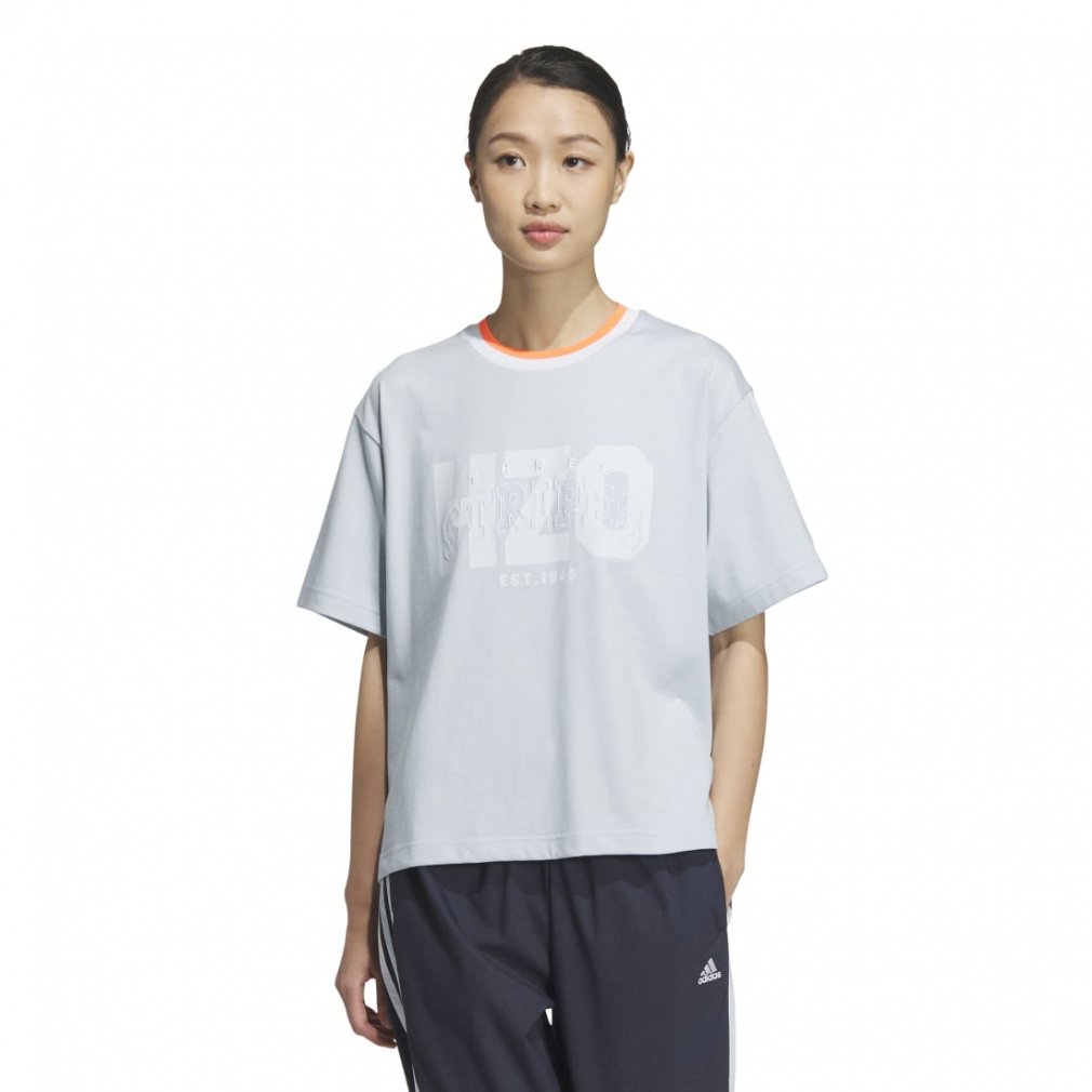 アディダス レディース 半袖 Tシャツ カレッジ ルーズフィット シングルジャージー半袖Tシャツ KTX35 スポーツウェア adidas