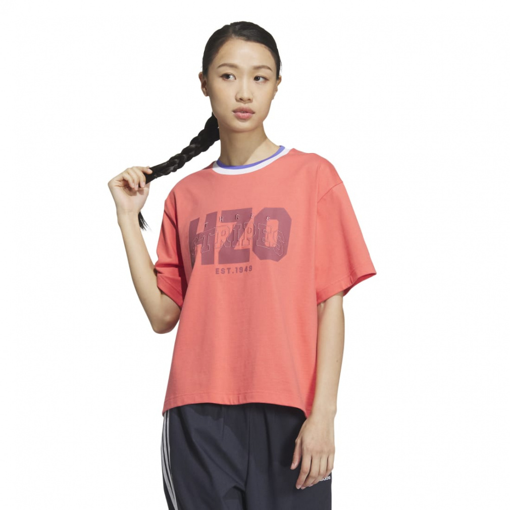アディダス レディース 半袖 Tシャツ カレッジ ルーズフィット シングルジャージー半袖Tシャツ KTX35 スポーツウェア adidas