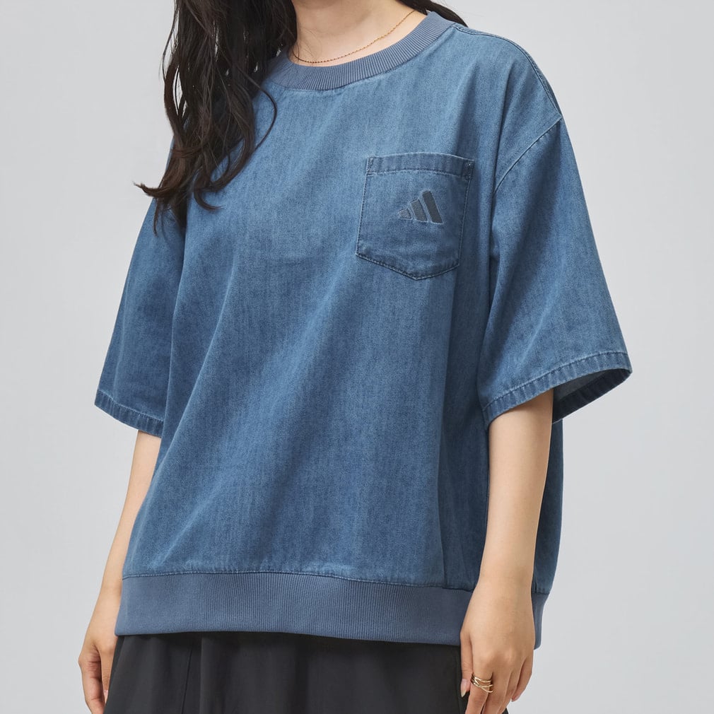 アディダス レディース 半袖 Tシャツ W COOL DENIM Tシャツ AP NQ010