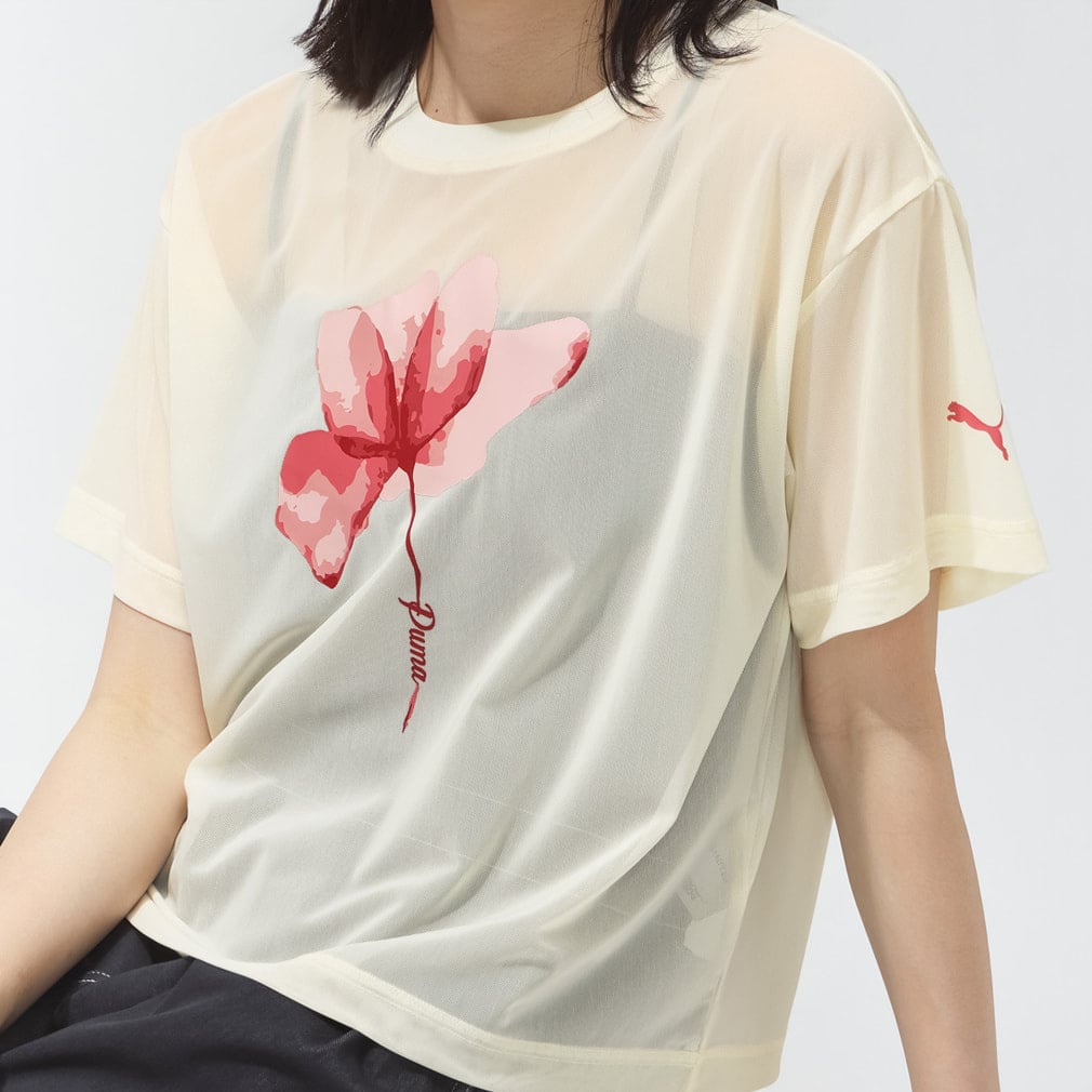 ESS ELEVATED シアー SS Tシャツ(クリーム-S)