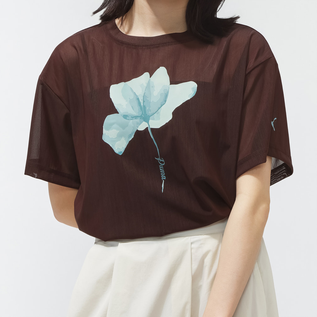 ESS ELEVATED シアー SS Tシャツ(チョコレート-M)