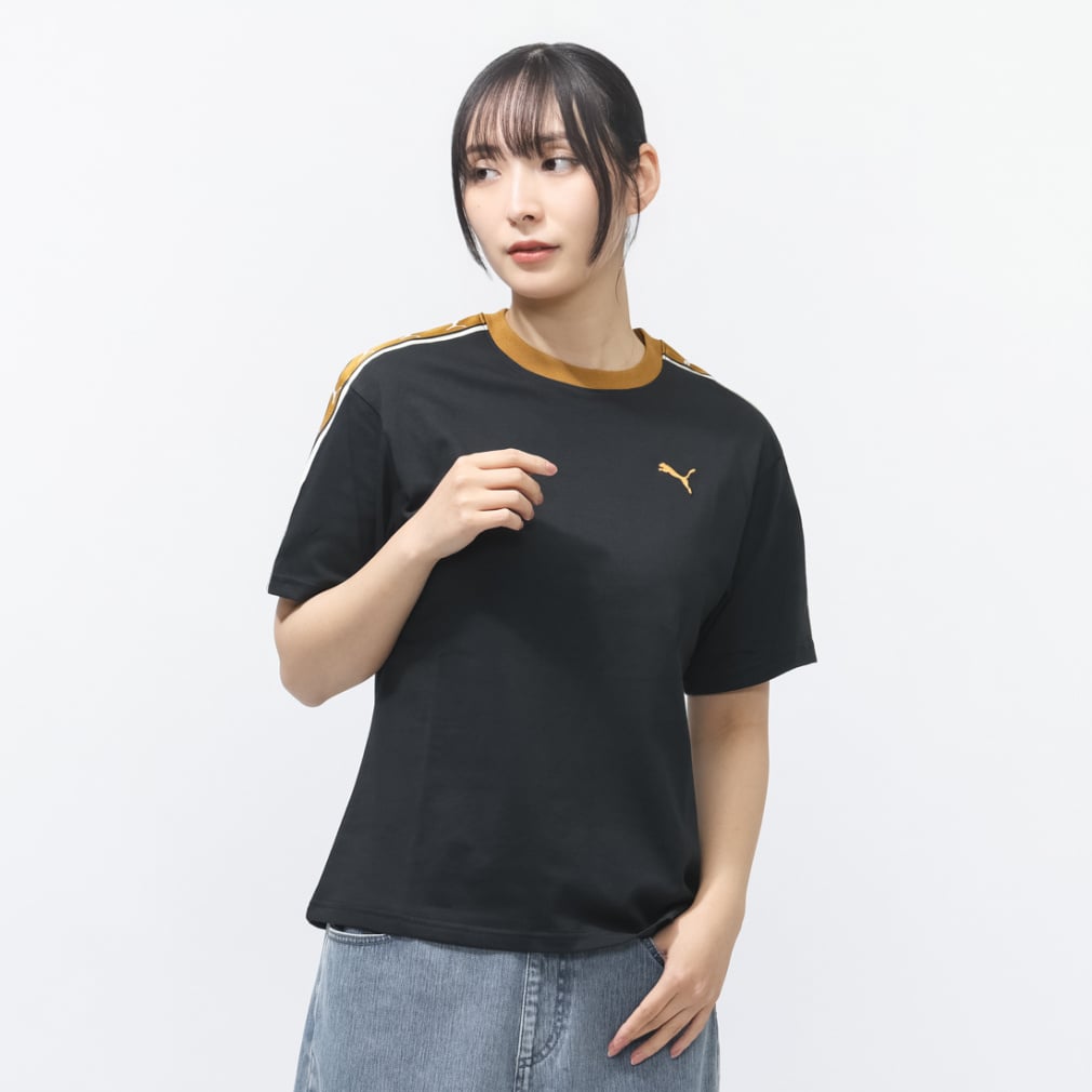 プーマ レディース 半袖 Tシャツ ESS ELEVATED MX SS テープ Tシャツ