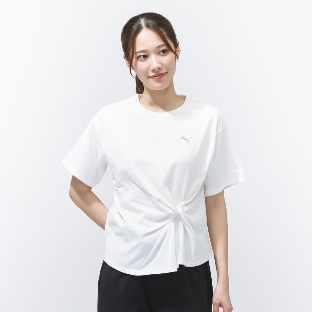 プーマ レディース 半袖 Tシャツ ESS ELEVATED クール フロント ノット