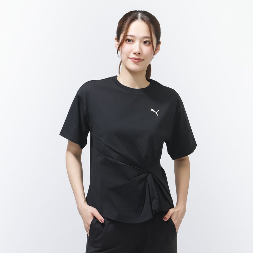 プーマ レディース 半袖 Tシャツ ESS ELEVATED クール フロント ノット