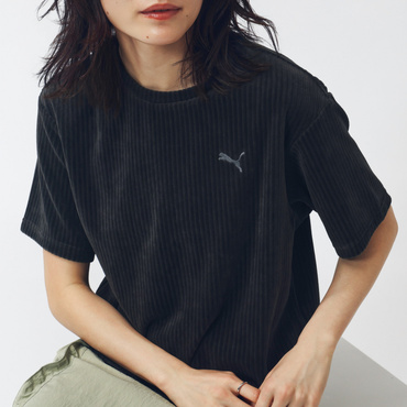 ESS ELEVATED リラックスド ベロア リブ Tシャツ