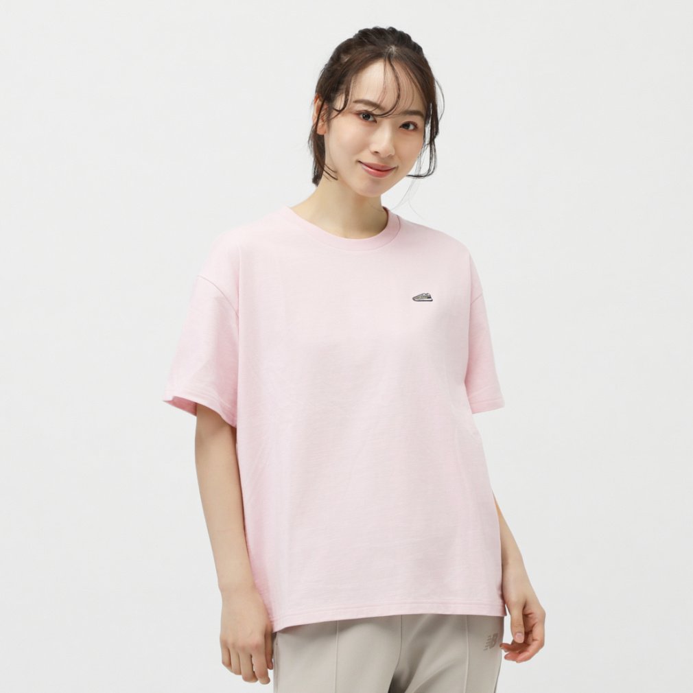 アルペン限定 THE CITY シューパッチTシャツ(グレッシュピンク-S　レディス)