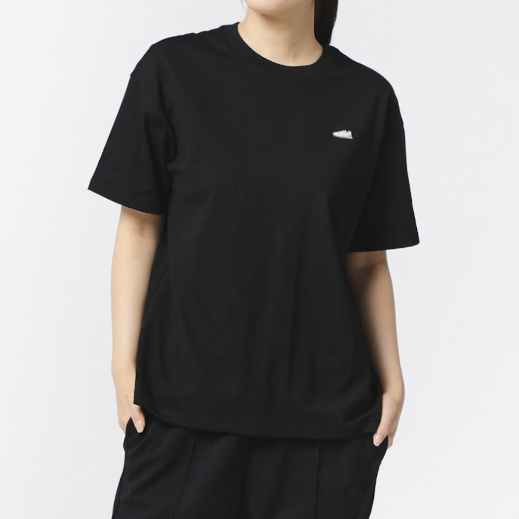 THE CITY シューパッチリラックスTシャツ(ブラック-S　レディス)