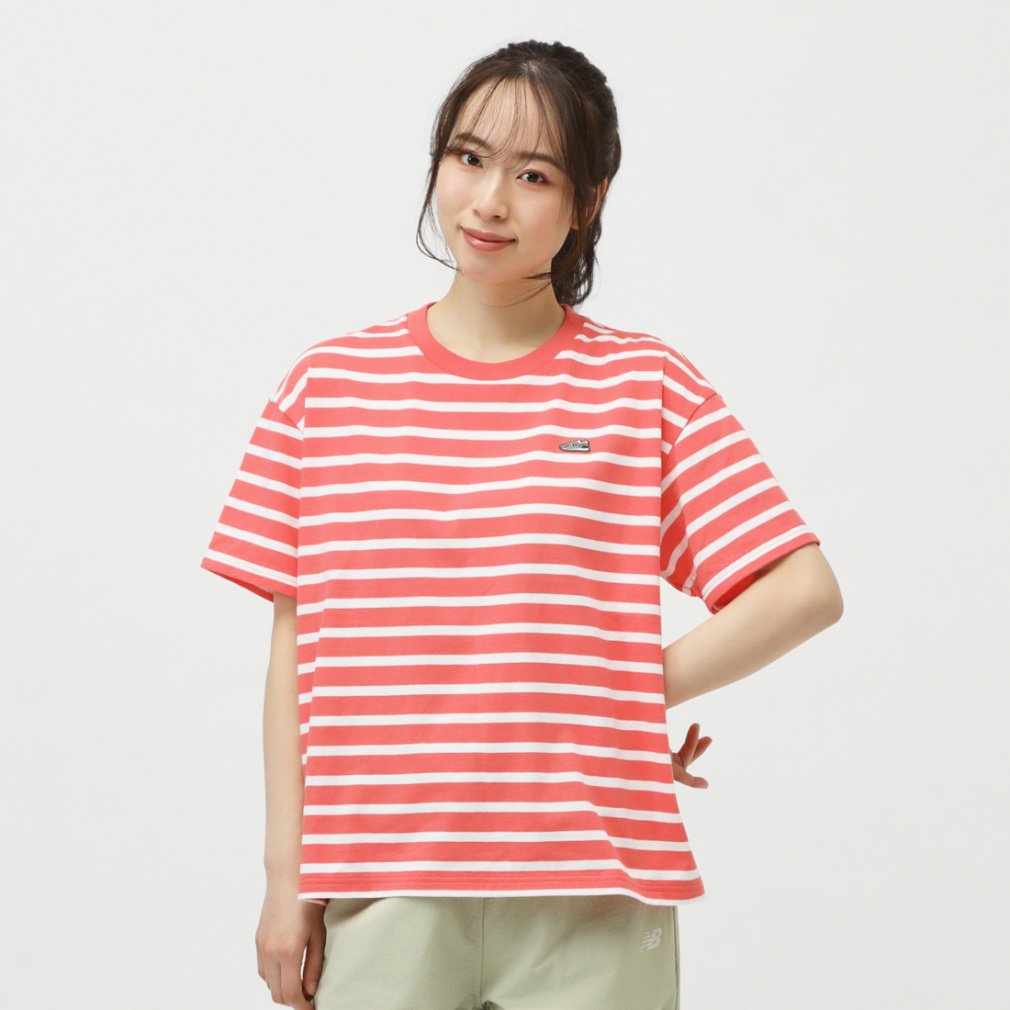 tシャツ 「アルペン限定」ニューバランス New Balance THE CITY シューパッチボーダーTシャツ レディース アルペン限定 THE CITY シューパッチボーダーTシャツ｜Alpen Online