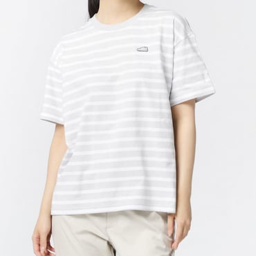 THE CITY シューパッチボーダーリラックスTシャツ