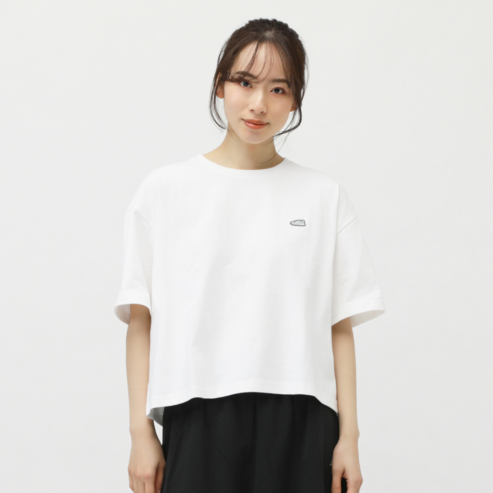 アルペン限定 THE CITY シューパッチショートレングスTシャツ(ホワイト-S　レディス)