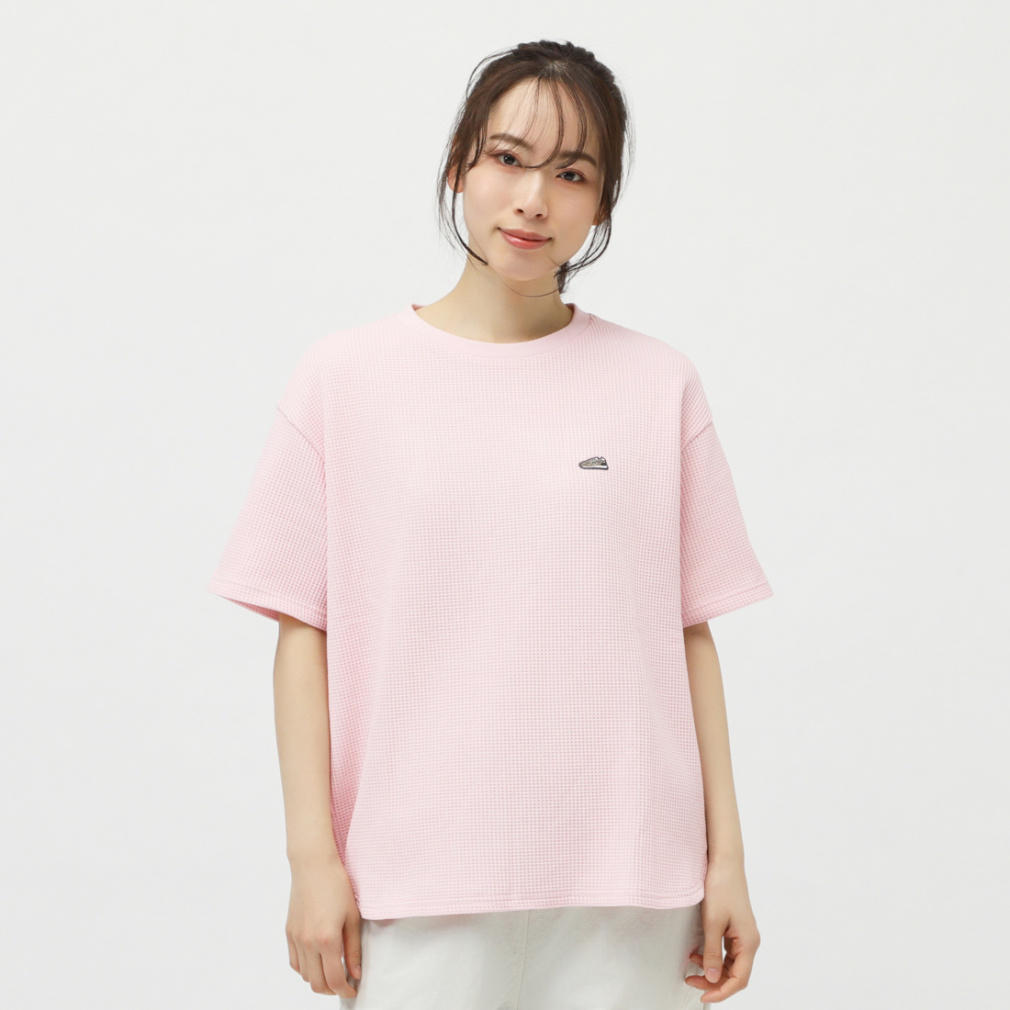 アルペン限定 THE CITY ワッフルショートスリーブTシャツ(グレッシュピンク-S　レディス)