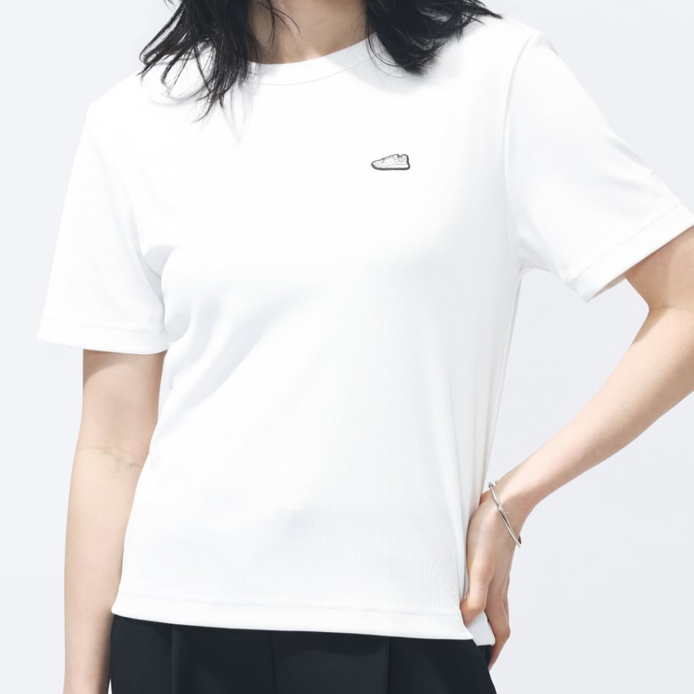 Chiiiibag 新作 Tシャツ ホワイト 定価出品 ニューバランス THE CITY レディース 半袖 Tシャツ シューパッチ