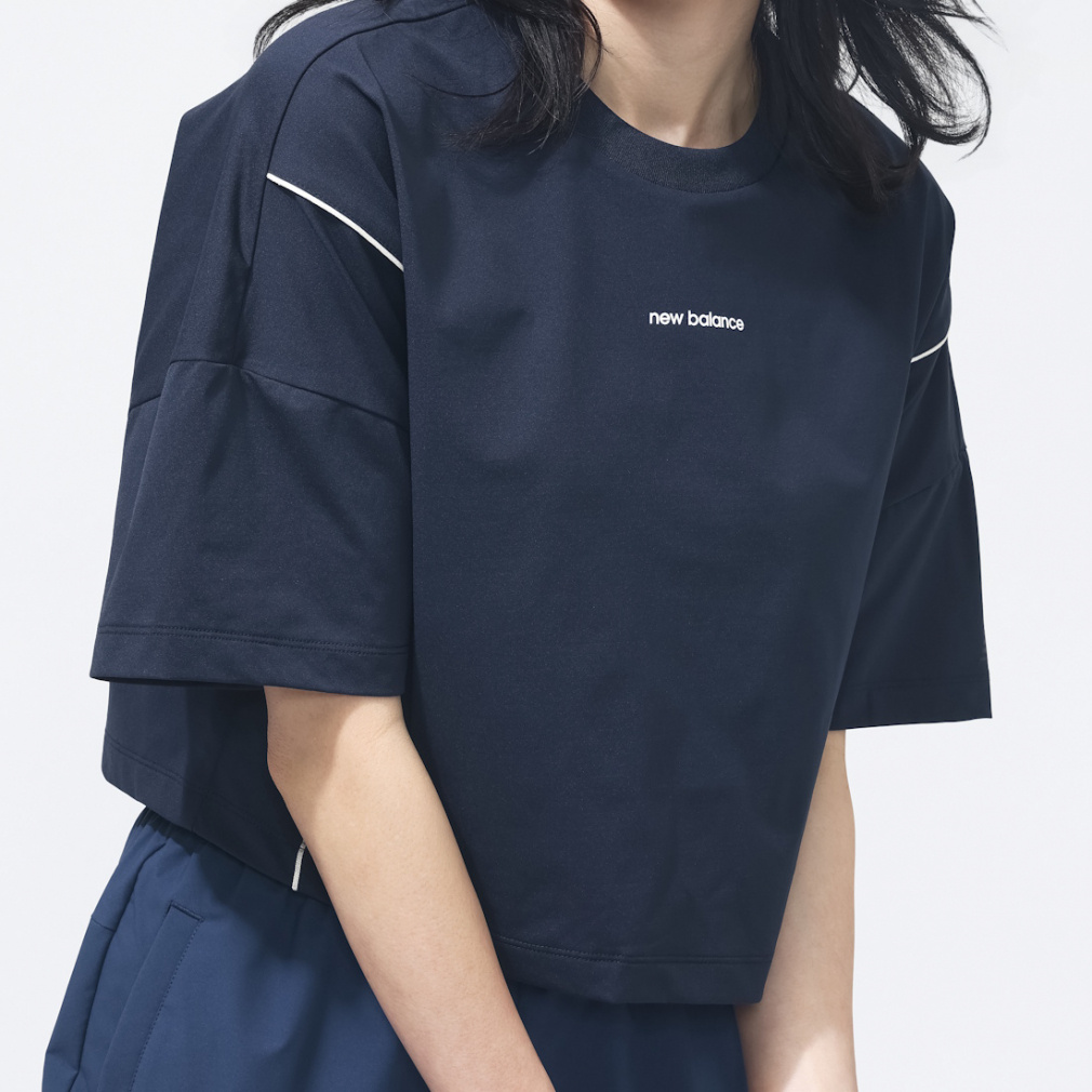 THE CITY ボックスシルエットTシャツ(ネイビー-S)