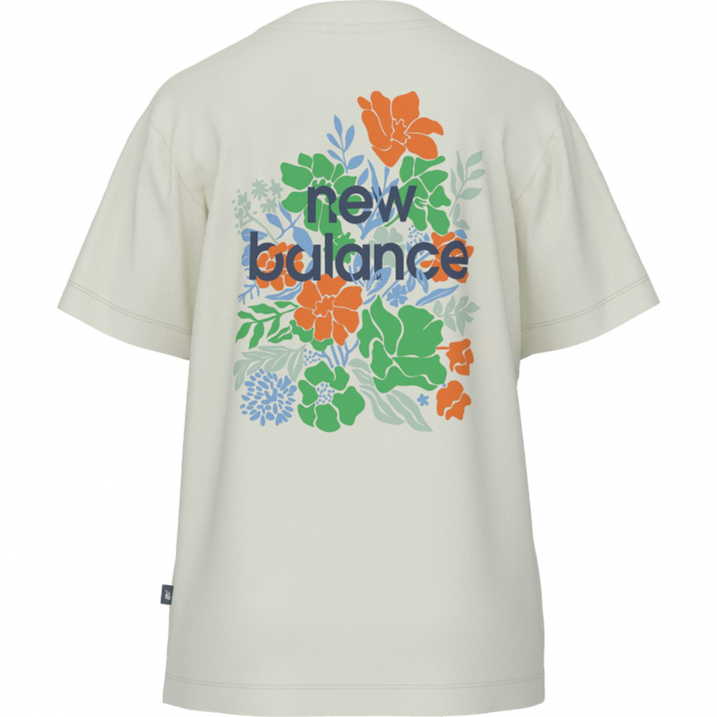 ショートスリーブTシャツ フラワー オーバーサイズド(ホワイト-S)