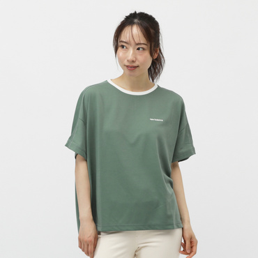 ショートスリーブビックTシャツ(スモークグリーン-L レディス)