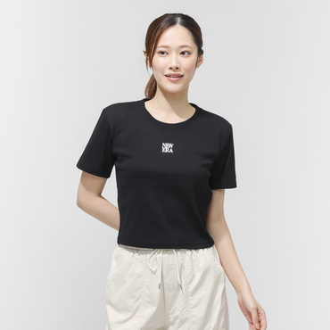 WS SS MINI TEE SQUARE LOGO BLK