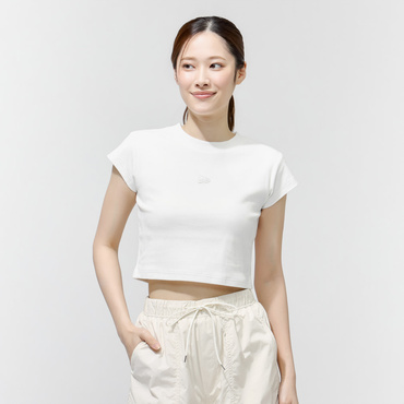 WS SS RIB BABY TEE WHI