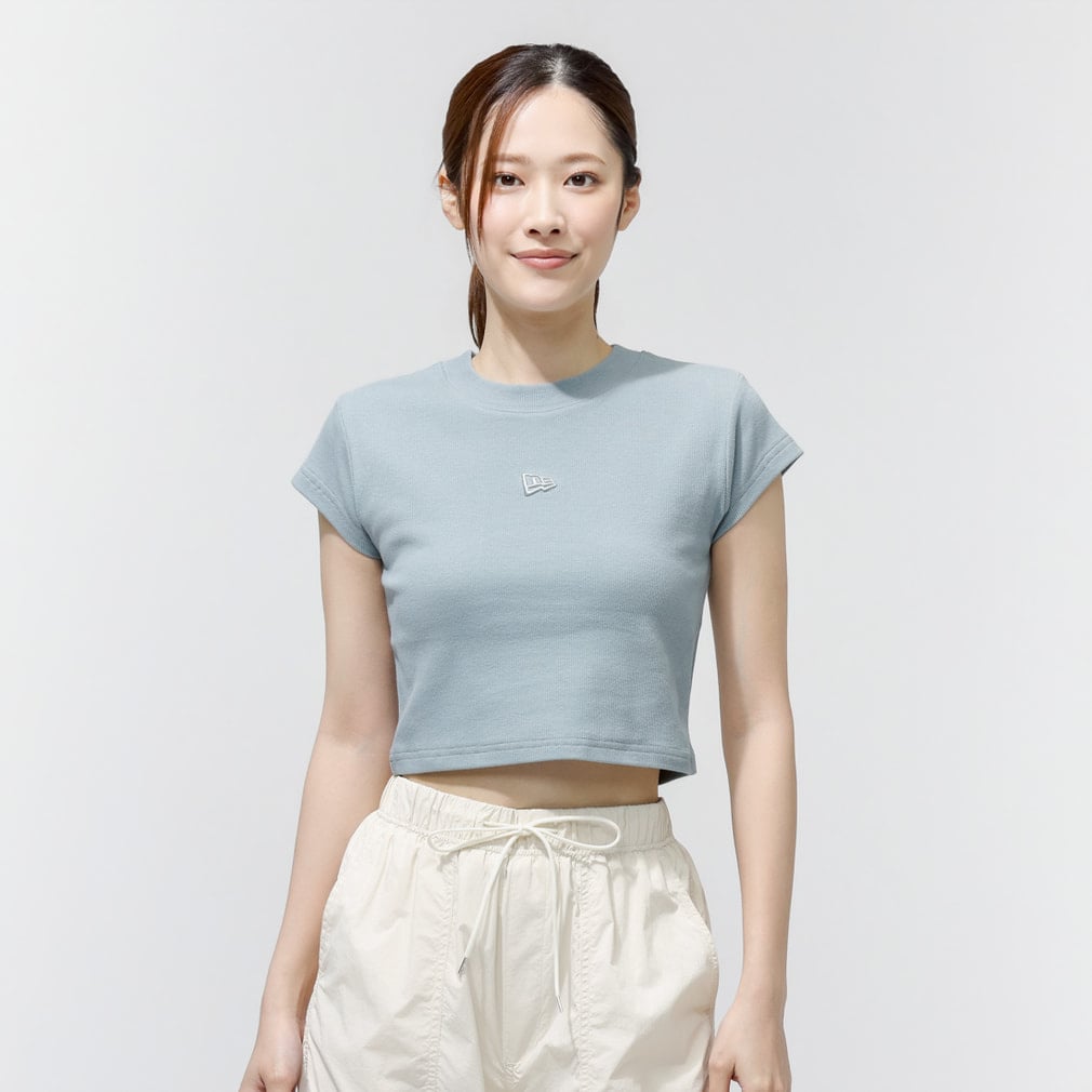 ニューエラ レディース 半袖 Tシャツ WS SS RIB BABY TEE BLU 14857954