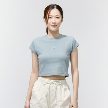 WS SS RIB BABY TEE BLU