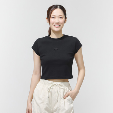 WS SS RIB BABY TEE BLK