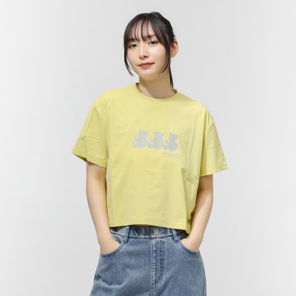 コンバース レディース 半袖 Tシャツ CS BEARS TEE L 半袖Tシャツ