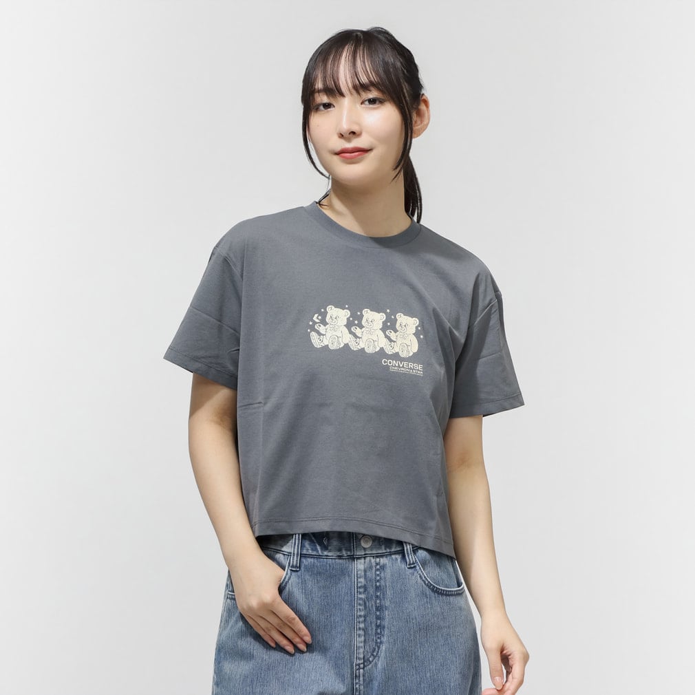 コンバース レディース 半袖 Tシャツ CS BEARS TEE L 半袖Tシャツ