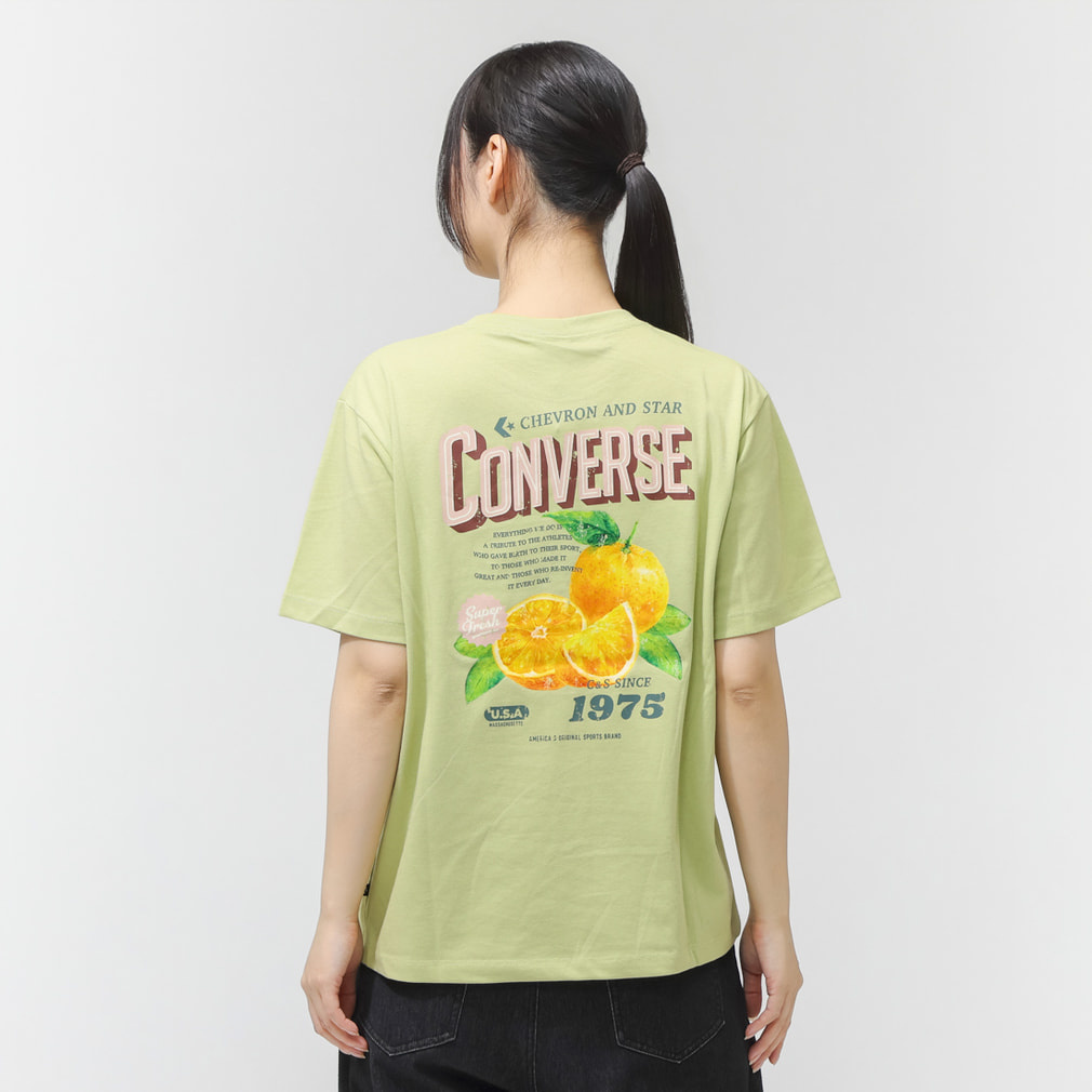 コンバース レディース 半袖 Tシャツ CV ORANGE TEE L 半袖Tシャツ