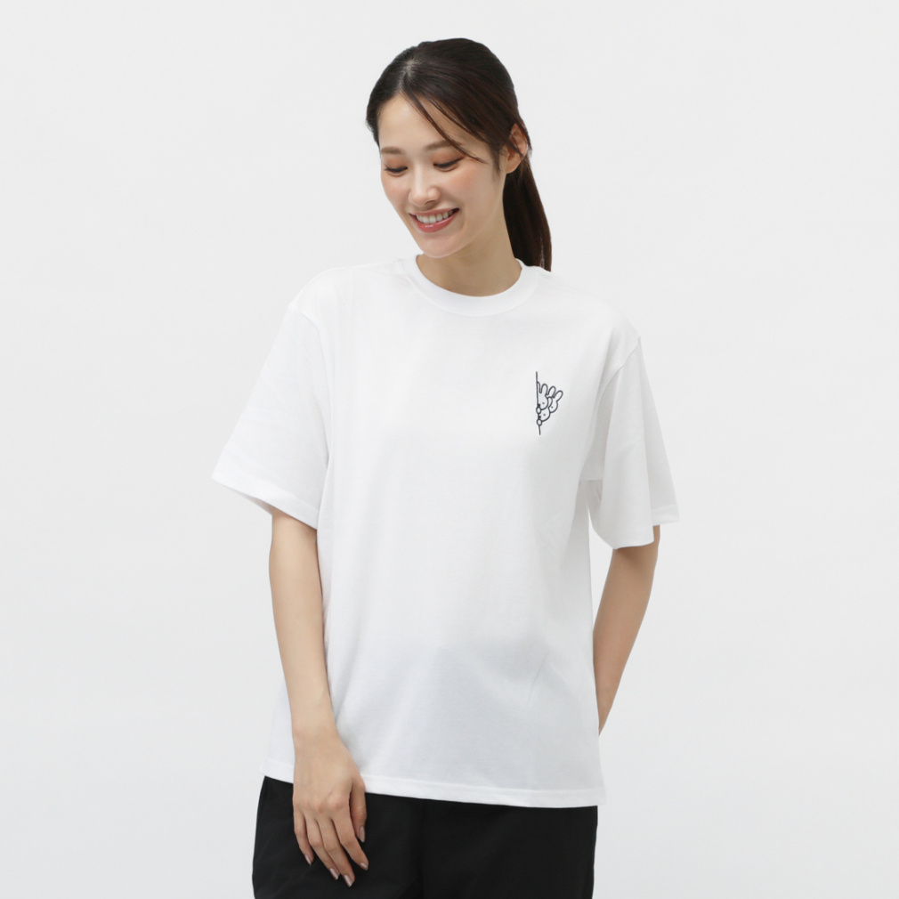 ミッフィー レディース 半袖 Tシャツ miffy 刺繍Tシャツ ALW-25196 スポーツウェア miffy
