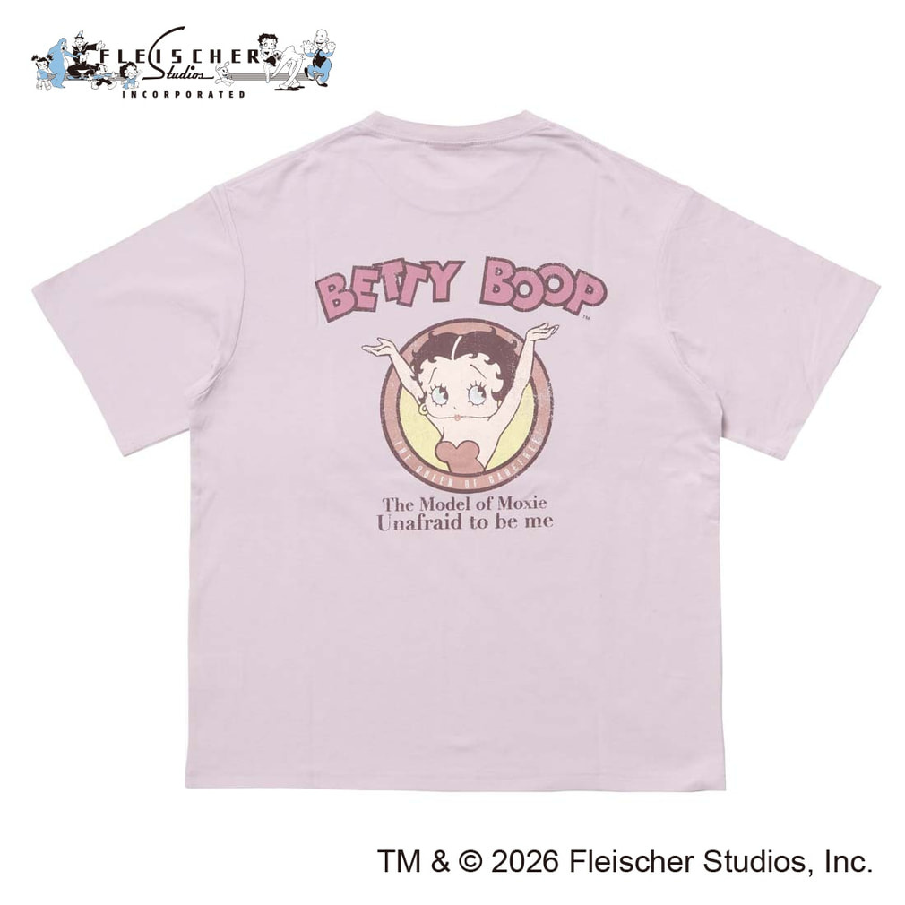 ベティー ブープ(TM) グラフィックTシャツ(グレッシュピンク-S)