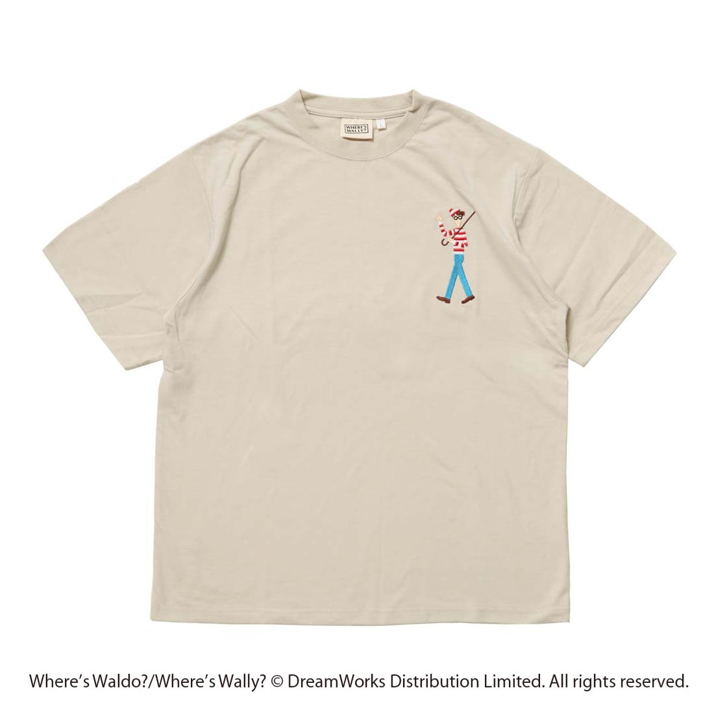 ウォーリーをさがせ！ フロントグラフィックTシャツ(ウォーリー・ウーフ)(グレイシュクリーム-S)