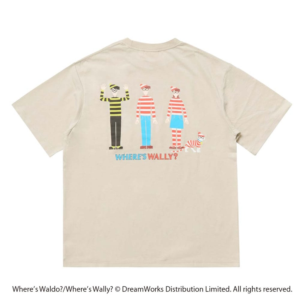 ウォーリーをさがせ！ バックグラフィックTシャツ(集合)(グレイシュクリーム-S)