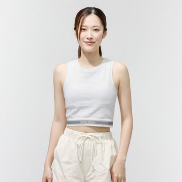 WS RIB CROPPED TANK ASH