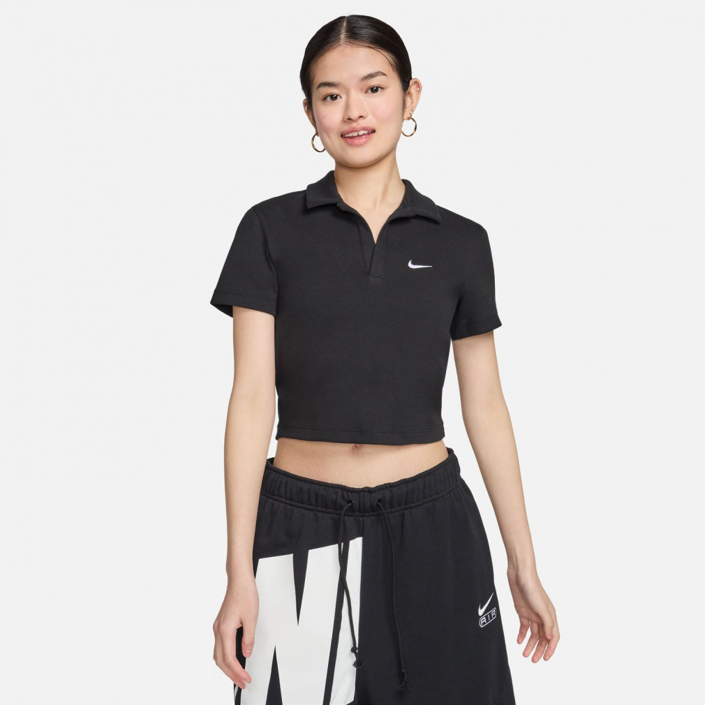 ウィメンズ NSW エッセンシャル S/S ポロ(ブラック-S　レディス)