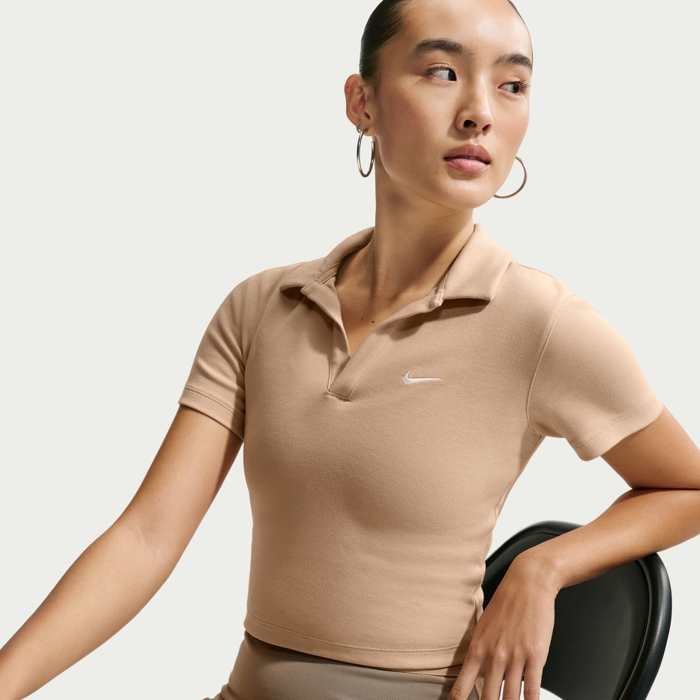 ウィメンズ NSW エッセンシャル S/S ポロ(ベージュ-S)