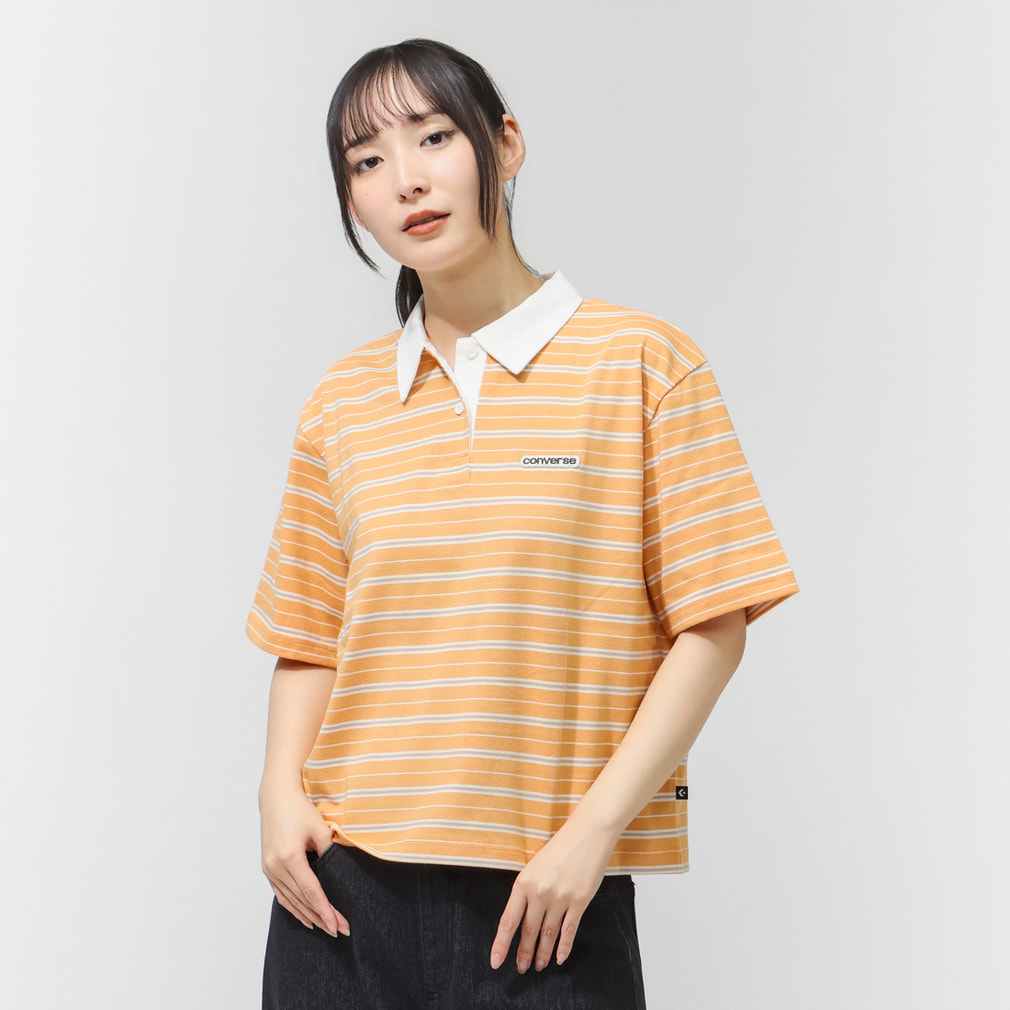 コンバース レディース 半袖 ポロシャツ CLD HSTRIPE TOP L 4220033