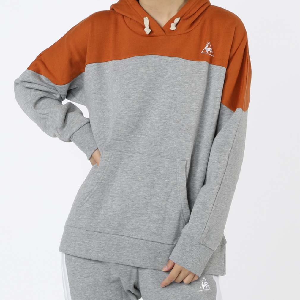 le coq sportif グレー スウェット ジャケット ストレッチ フーディースウェット レディス(中間着(セーター