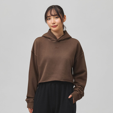 WS CR SW CUT OFF HOODIE NE1920 BRN