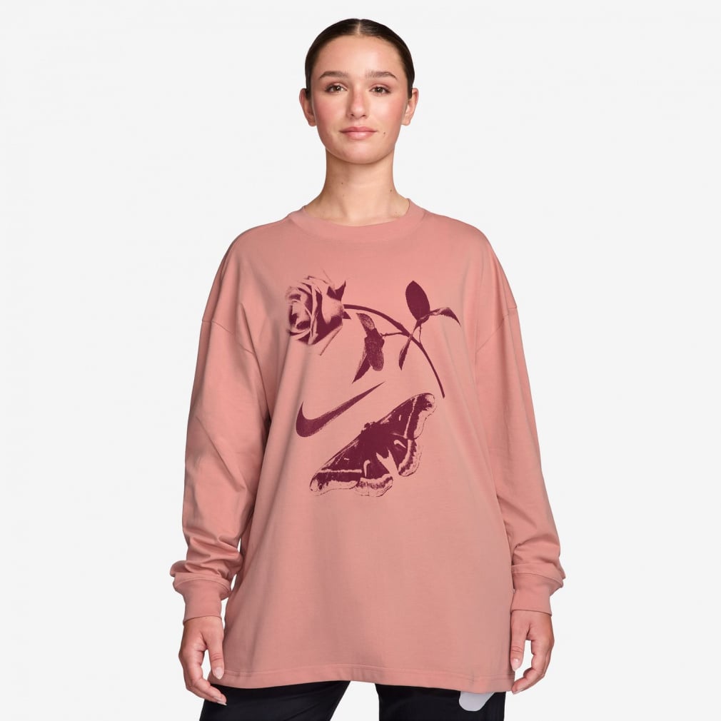 ウィメンズ NSW VDAY OS L/S Tシャツ(グレッシュピンク-S)