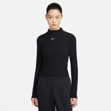 ウィメンズ NSW エッセンシャル リブ L/S モック トップ