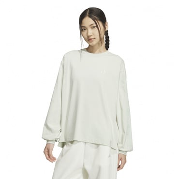 エッセンシャル プラス スリー ストライプス ルーズ フィット 長袖 Tシャツ