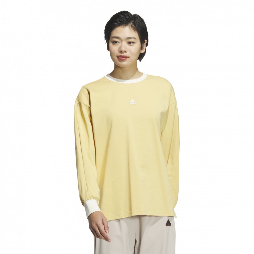 アディダス レディース 長袖 Tシャツ ワーディング ルーズフィット シングルジャージー 長袖Tシャツ KTX53 JG5713 JG5714 JG5715 スポーツウェア adidas
