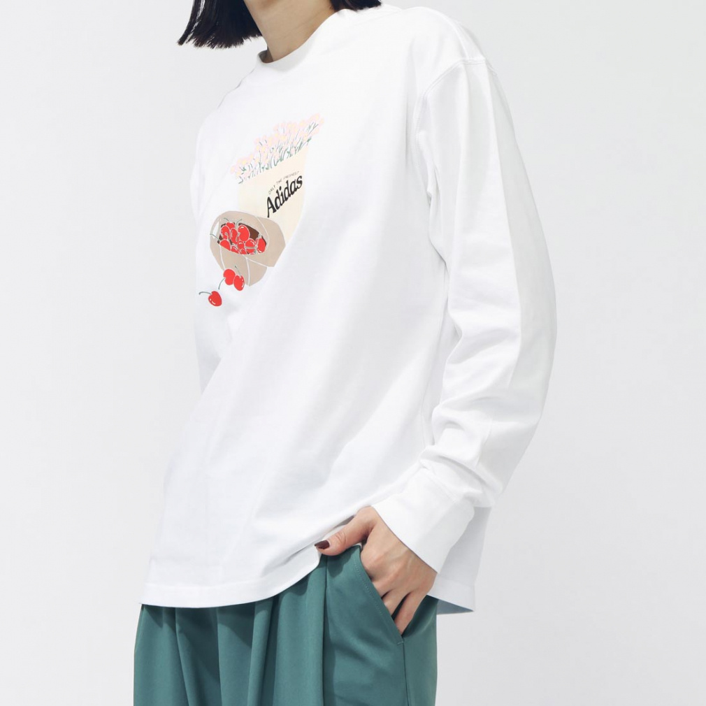 アディダス レディース 長袖 Tシャツ ファーマーズ マーケット グラフィック長袖Tシャツ WK720 KD5894 KC4407 KC4408 スポーツウェア adidas