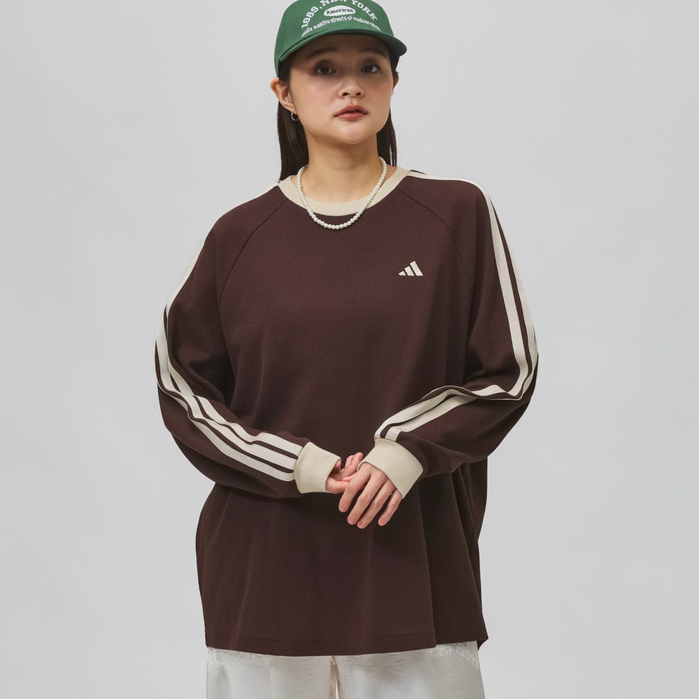 アディダス レディース LUXFLOW ALPHA ワッフル 長袖 Tシャツ C1948