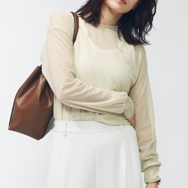 AUTUMN メッシュ LS Tシャツ(ライトベージュ-S)