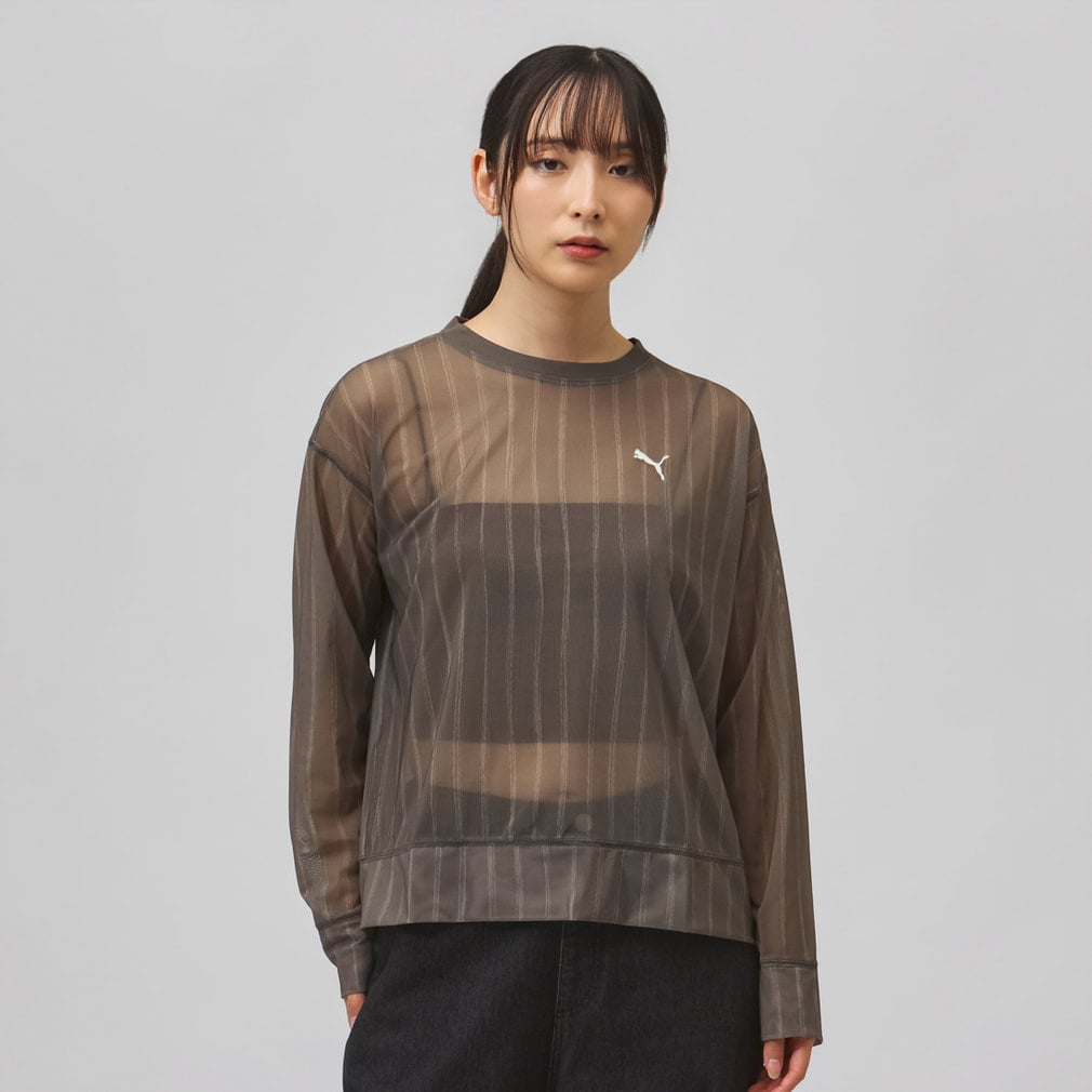 ESS ELEVATED シアー LS AOP Tシャツ(コルク-S)