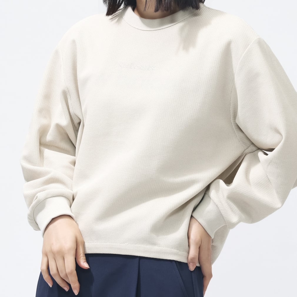THE CITY ドビーロングスリーブプルオーバー(アイボリー-M)