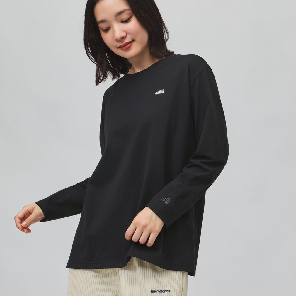 ニューバランス THE CITY レディース 長袖 Tシャツ シューパッチロング